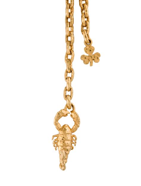 Zodiaddict Scorpio Antique Gold Finish Necklace 